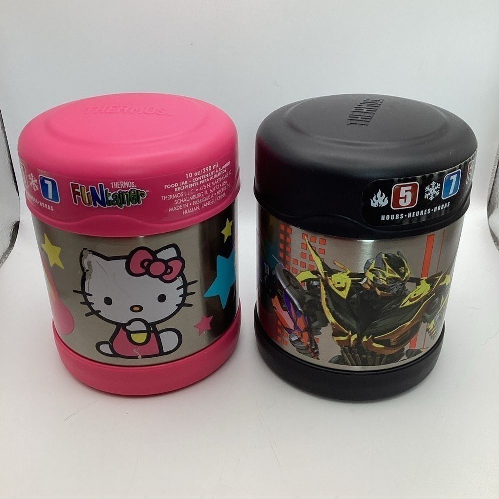 2 Thermos  bundle— Transformers & hello Kitty both 10 oz - Picture 3 of 8